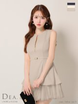 XSサイズあり【DEA.by ROBE de FLEURS/ディアバイローブドフルール】ノースリーブ/ ベルトデザイン/ チュール/ フレア/ ミニドレス/ キャバドレス[OF2]【一部予約商品/5月下旬発送予定】