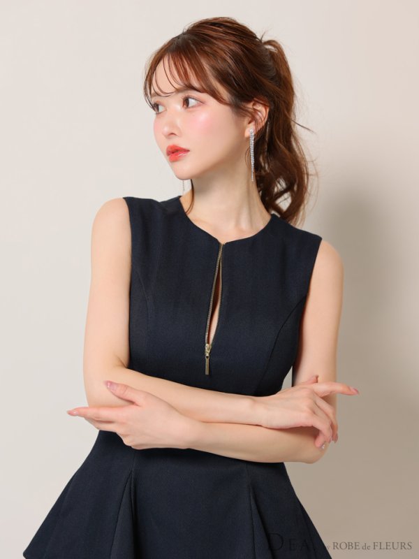 ネイビー モデル:ゆめ 身長:160cm 着用サイズ:Sサイズ