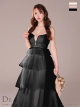 Lサイズあり【DEA.by ROBE de FLEURS/ディアバイローブドフルール】レース/ ティアード/ チュール/ フレア/ ワンピース/ ロングドレス/ キャバドレス long[OF2]【一部予約商品/5月中旬発送予定】