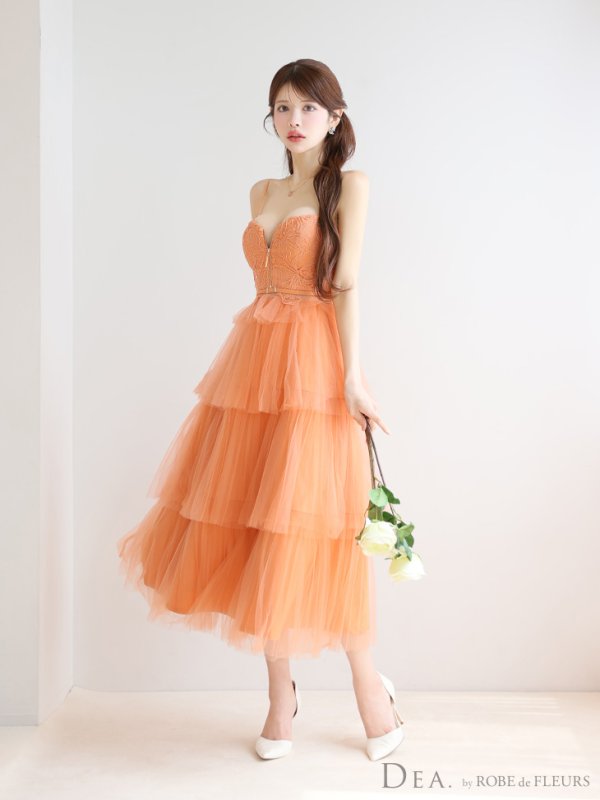 オレンジ モデル:まりん 身長:164cm 着用サイズ:Sサイズ