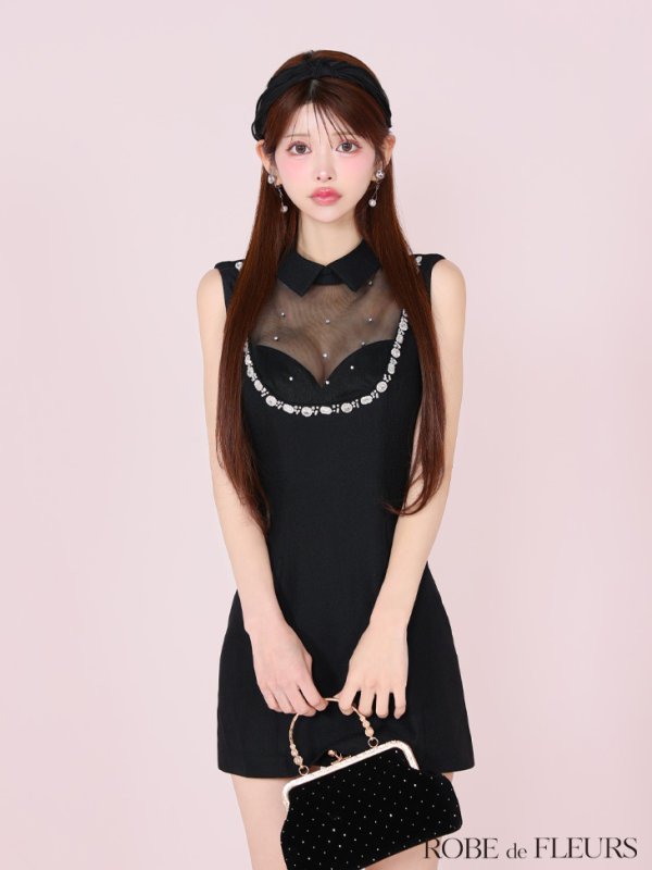 ブラック モデル：まりん　身長：164cm　着用サイズ：Sサイズ