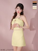 XSサイズあり【ROBE de FLEURS/ローブドフルール】バストリボン/ キュート/ セットアップ/ ミニドレス/ キャバドレス[OF08]