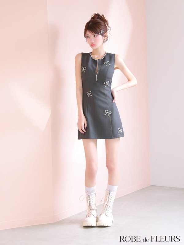 グレー　モデル：まりん　身長：164cm　着用サイズ：Sサイズ