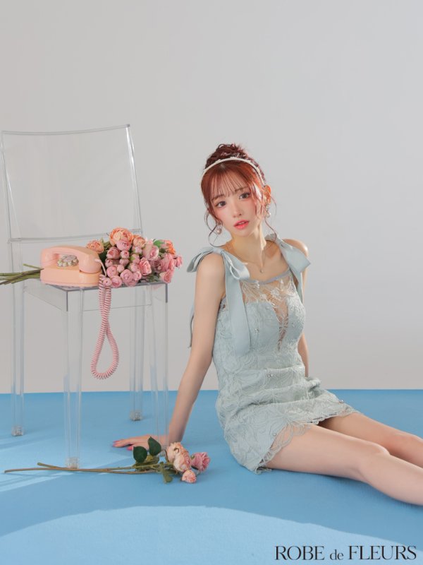 ブルー　モデル：らいか　身長：163cm　着用サイズ：Sサイズ