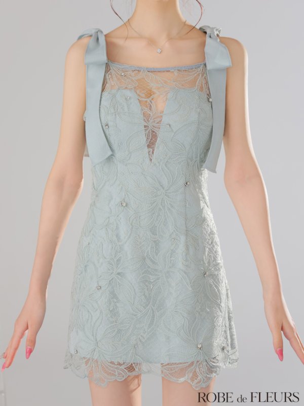 ブルー　モデル：らいか　身長：163cm　着用サイズ：Sサイズ