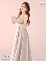 【予約商品/5月中旬発送予定】Lサイズあり【DEA.by ROBE de FLEURS/ディアバイローブドフルール】ストーン/ ジャガード/ ギャザー/ フレア/ ロング/ ワンピース/ ミモレ丈/ ミディアムドレス/ キャバドレス long[OF2]