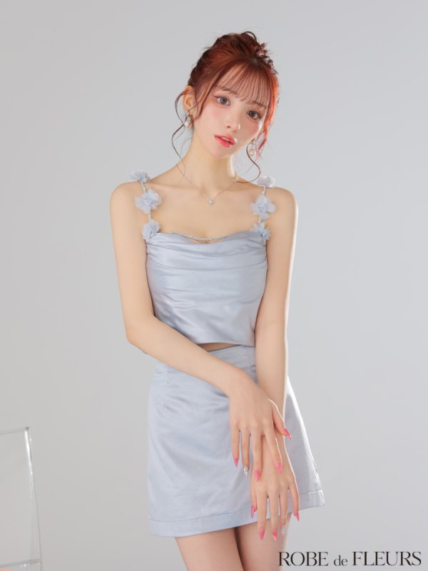 ブルー　モデル：らいか　身長：163cm　着用サイズ：Sサイズ