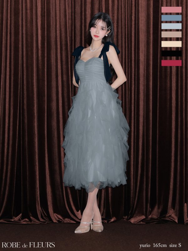 ブルー　モデル：ゆりお　身長：165cm　着用サイズ：Sサイズ