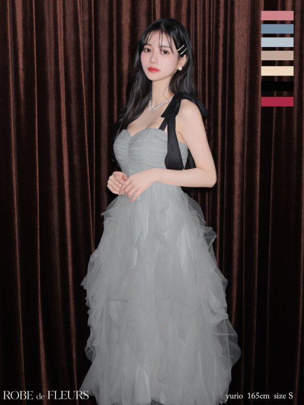 ブルーグレー　モデル：ゆりお　身長：165cm　着用サイズ：Sサイズ