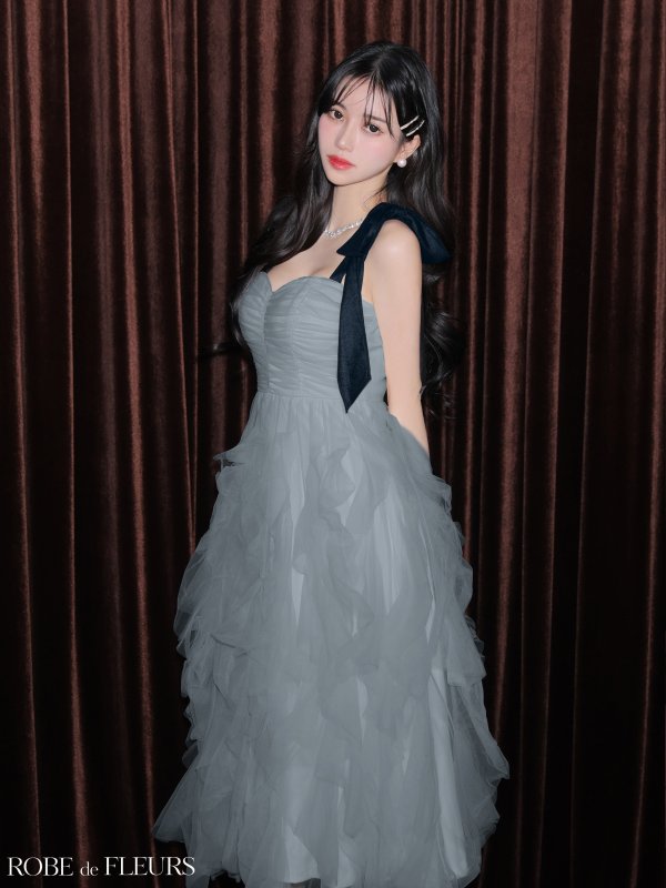 ブルー　モデル：ゆりお　身長：165cm　着用サイズ：Sサイズ