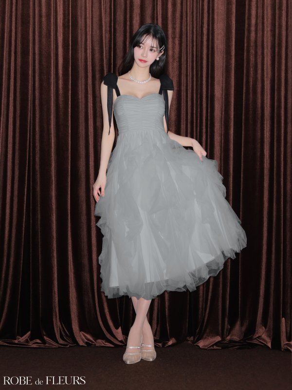 ブルーグレー　モデル：ゆりお　身長：165cm　着用サイズ：Sサイズ