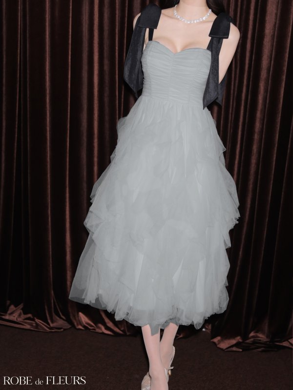 ブルーグレー　モデル：ゆりお　身長：165cm　着用サイズ：Sサイズ