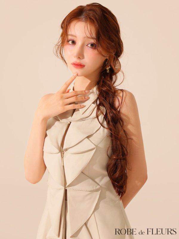 ベージュ モデル:ももか 身長:156cm 着用サイズ:Sサイズ