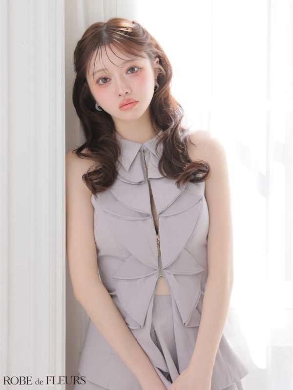 グレー　モデル：羽澄まり　身長：158cm　着用サイズ：Sサイズ