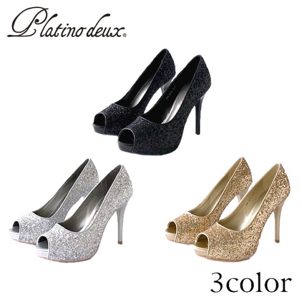 画像24: 【COMEX】 3color/ 11cmヒール/ グリッターラメ/ オープントゥパンプス[OF02]