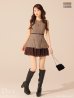 ブラウンチェック モデル：ゆめ　身長：160cm　着用サイズ：Sサイズ