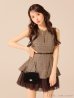 ブラウンチェック モデル：ゆめ　身長：160cm　着用サイズ：Sサイズ