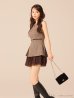 ブラウンチェック モデル：ゆめ　身長：160cm　着用サイズ：Sサイズ