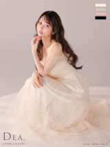 【予約商品/10月下旬発送予定】Lサイズあり【DEA./ディア】ラメチュール/ オフショルダー/ ロング/ ワンピース/ ミモレ丈/ ミディアムドレス/ キャバドレス long[OF08]