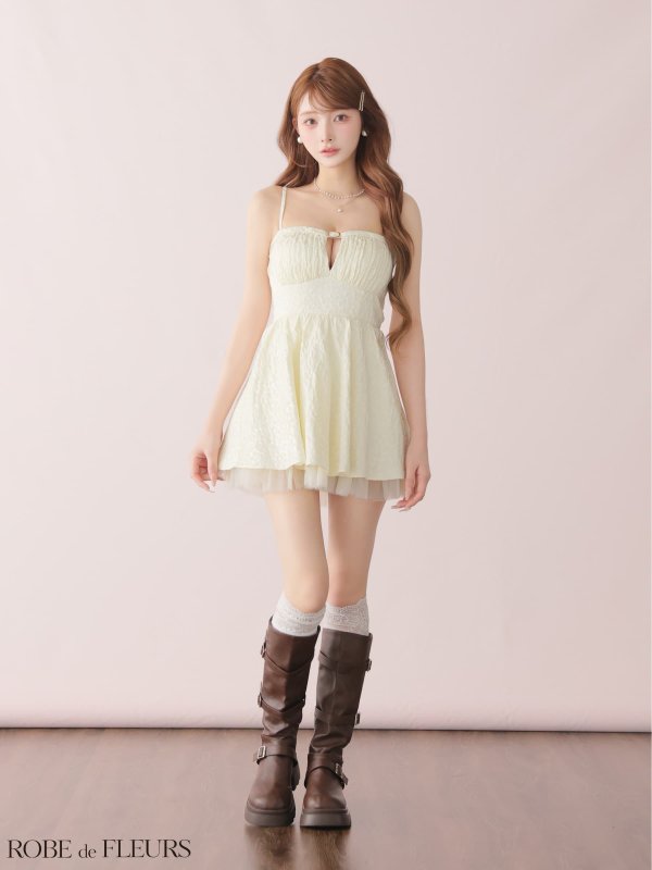 アイボリー モデル：まみ　身長：161cm　着用サイズ：Sサイズ