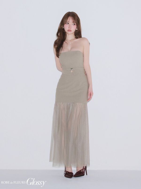 ベージュ　モデル：ゆめ　身長：160cm　着用サイズ：Sサイズ