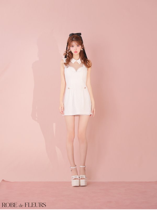 ホワイト　モデル：まりん　身長：164cm　着用サイズ：Sサイズ