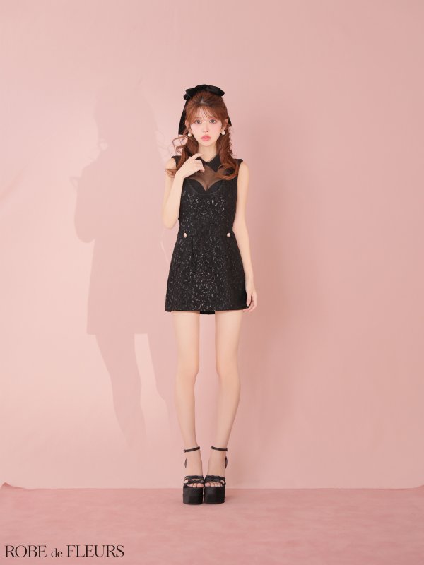 ブラック　モデル：まりん　身長：164cm　着用サイズ：Sサイズ