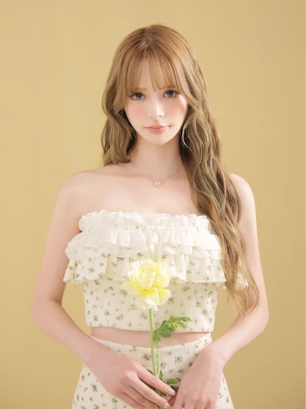 イエロー　モデル：咲希　身長：164cm　着用サイズ：Sサイズ