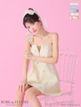 XSサイズあり【ROBE de FLEURS/ローブドフルール】ラメツイード/ キャミソール/ ランダムビジュー/ フレア/ ミニドレス/ キャバドレス[OF2]