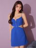 画像3: XSサイズあり【ROBE de FLEURS Glossy/ローブ・ド・フルール グロッシー】ビジュー/ ウエストカット/ ストレッチ/ 無地/ ワンカラー/ ペチコート付き/ タイト/ ミニドレス/ キャバドレス[OF2]