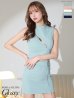 画像7: XSサイズあり【ROBE de FLEURS Glossy/ローブ・ド・フルール グロッシー】セットアップ/ マルチファスナー/ ハイネック/ ノースリーブ/ フロントジップ/ タイト/ ミニドレス/ キャバドレス[OF2]