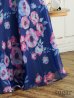 画像11: XS-Lサイズあり【SETTAN/セッタン】ベア/ フラワープリント/ タック/ Aライン/ ロングドレス/ キャバドレス long[OF2]