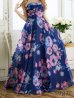 画像8: XS-Lサイズあり【SETTAN/セッタン】ベア/ フラワープリント/ タック/ Aライン/ ロングドレス/ キャバドレス long[OF2]