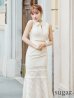 画像2: Lサイズあり【DEA. by ROBE de FLEURS/ディアバイローブドフルール】襟付き/ ウエストカット/ ノースリーブ/ チェック/ マーメイド/ ミモレ丈/ ミディアムドレス/ キャバドレス[OF2] (2)
