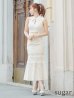 画像7: Lサイズあり【DEA. by ROBE de FLEURS/ディアバイローブドフルール】襟付き/ ウエストカット/ ノースリーブ/ チェック/ マーメイド/ ミモレ丈/ ミディアムドレス/ キャバドレス[OF2]