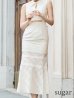 画像8: Lサイズあり【DEA. by ROBE de FLEURS/ディアバイローブドフルール】襟付き/ ウエストカット/ ノースリーブ/ チェック/ マーメイド/ ミモレ丈/ ミディアムドレス/ キャバドレス[OF2]