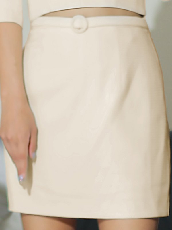 画像20: XSサイズあり【Glossy/グロッシー】フロントジップ/ 袖付き/ オフショル/ タイト/ セットアップ/ ワッフル/ ミニドレス/ キャバドレス[OF08]