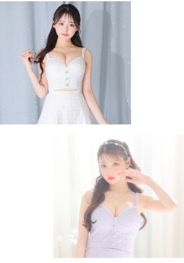 画像28: XSサイズあり【ROBE de FLEURS/ローブドフルール】センタービジューボタン/ ノースリーブ/ セットアップ/ フレア/ ミニドレス/ キャバドレス[OF08]