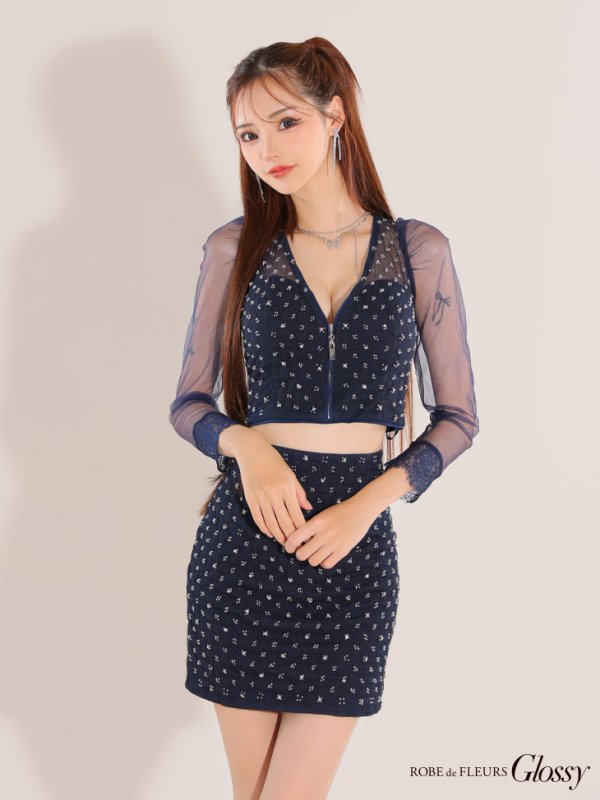 ネイビー モデル:みみ 身長:162cm 着用サイズ:Sサイズ