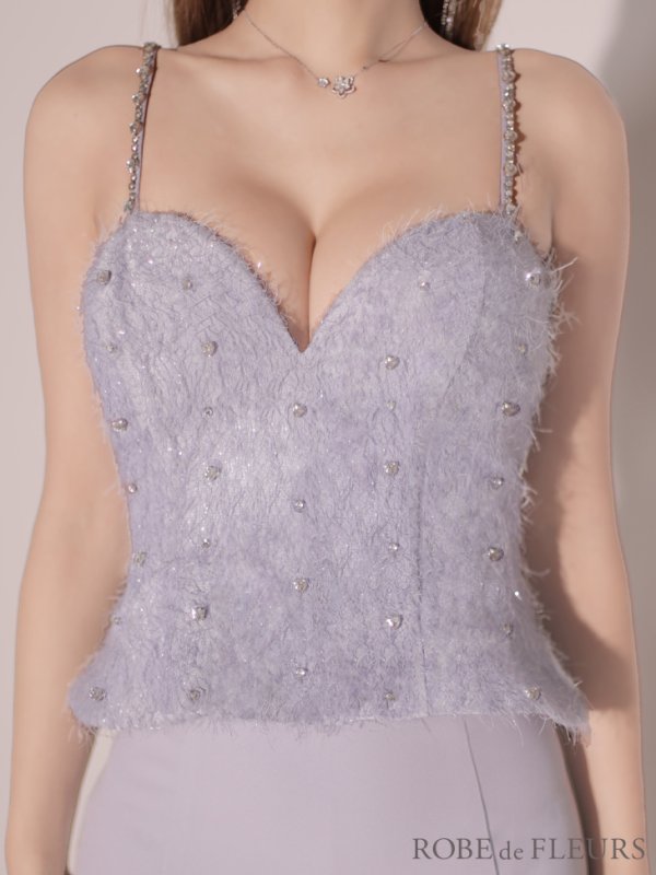 画像16: XSサイズあり【ROBE de FLEURS/ローブドフルール】ハートビジュー/ フリンジ/ ペプラム/ タイト/ ミニドレス/ キャバドレス[OF08]