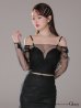 画像14: XSサイズあり【ROBE de FLEURS Glossy/ローブ・ド・フルール グロッシー】チュールスリーブ/ ラメ/ セットアップ/ ミニドレス/ キャバドレス[OF2]