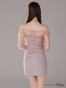 画像24: XSサイズあり【ROBE de FLEURS Glossy/ローブ・ド・フルール グロッシー】チュールスリーブ/ ラメ/ セットアップ/ ミニドレス/ キャバドレス[OF2]