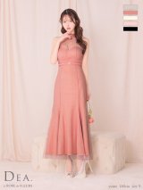 XS-Lサイズあり【DEA./ディア】シースルー/ ホルターネック/ チュール/ ワンピース/ ロングドレス/ キャバドレス long[OF2]