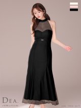 XS-Lサイズあり【DEA.by ROBE de FLEURS/ディアバイローブドフルール】シースルー/ ホルターネック/ チュール/ ワンピース/ ロングドレス/ キャバドレス long[OF2]