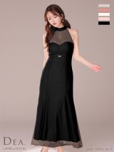 XS-Lサイズあり【DEA./ディア】シースルー/ ホルターネック/ チュール/ ワンピース/ ロングドレス/ キャバドレス long[OF2]