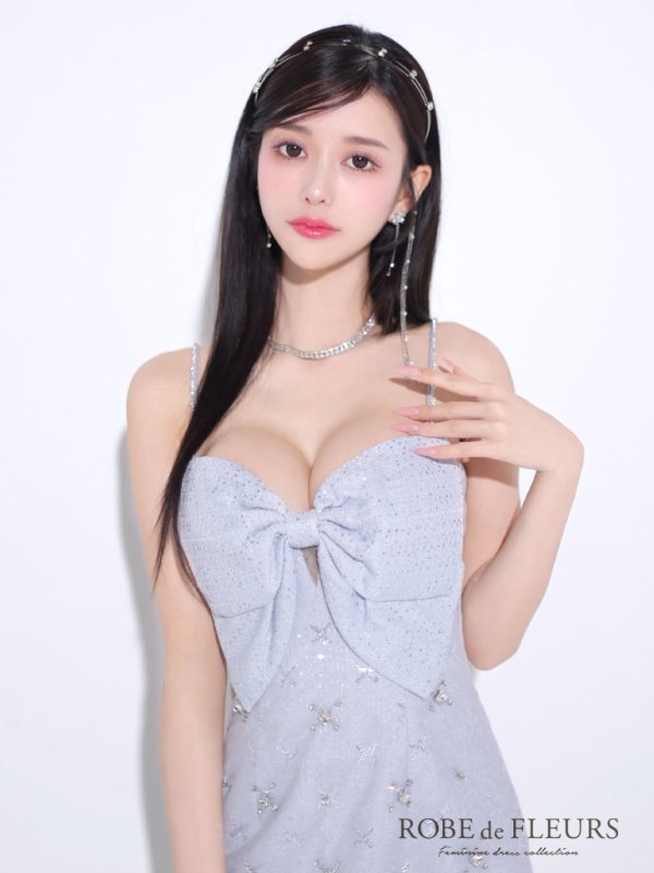 画像21: XSサイズあり【ROBE de FLEURS/ローブドフルール】ビッグリボン/ スパンコール/ ツイード/ キャミソール/ タイト/ ミニドレス/ キャバドレス[OF08]