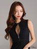 画像26: XSサイズあり【ROBE de FLEURS Glossy/ローブ・ド・フルール グロッシー】シンプル/ ノースリーブ/ バストジップ/ タイト/ ミニドレス/ キャバドレス[OF2]