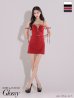 画像6: XSサイズあり【ROBE de FLEURS Glossy/ローブ・ド・フルール グロッシー】リボンオフショル/ デザイン/ リブニット/ セットアップ/ ミニドレス/ キャバドレス[OF2]