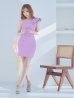 画像9: XSサイズあり【IRMA/イルマ】ワンショルダー/ フリル/ タック/ タイト/ ワンカラー/ ミニドレス/ キャバドレス[OF2A]