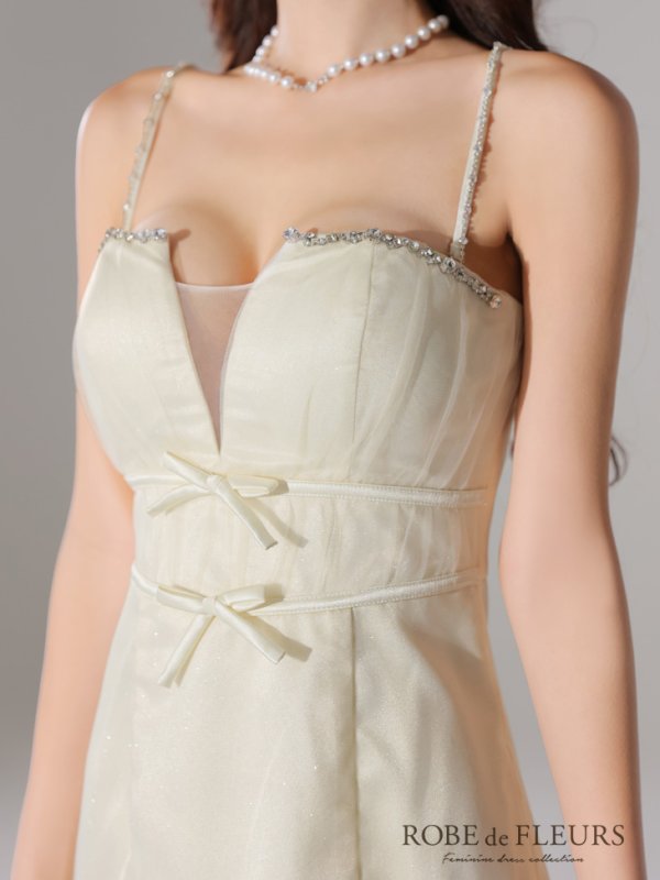 画像25: XSサイズあり【ROBE de FLEURS/ローブドフルール】ラメチュール/ サテン/ バストビジュー/ ミニドレス/ キャバドレス[OF08]